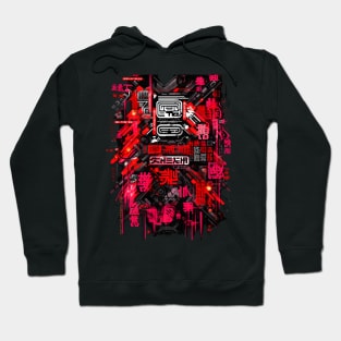 techno pattern Hoodie